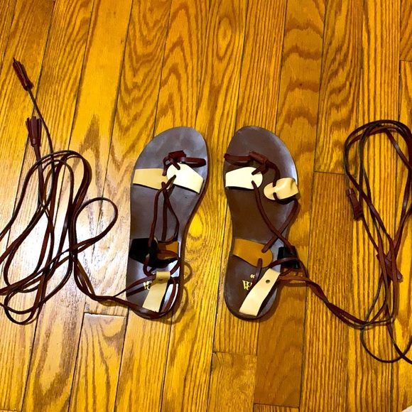 Lace up sandals